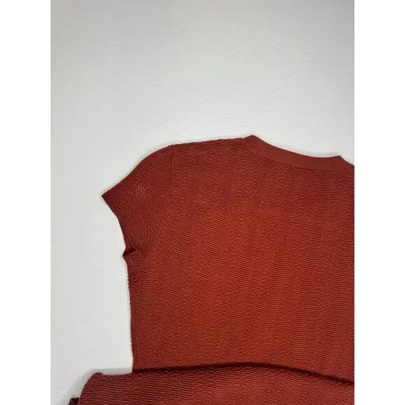 Theory Branteen Mini Sheath Dress Brown Rust Women’s Small Naturecore Neutral - Picture 11 of 14